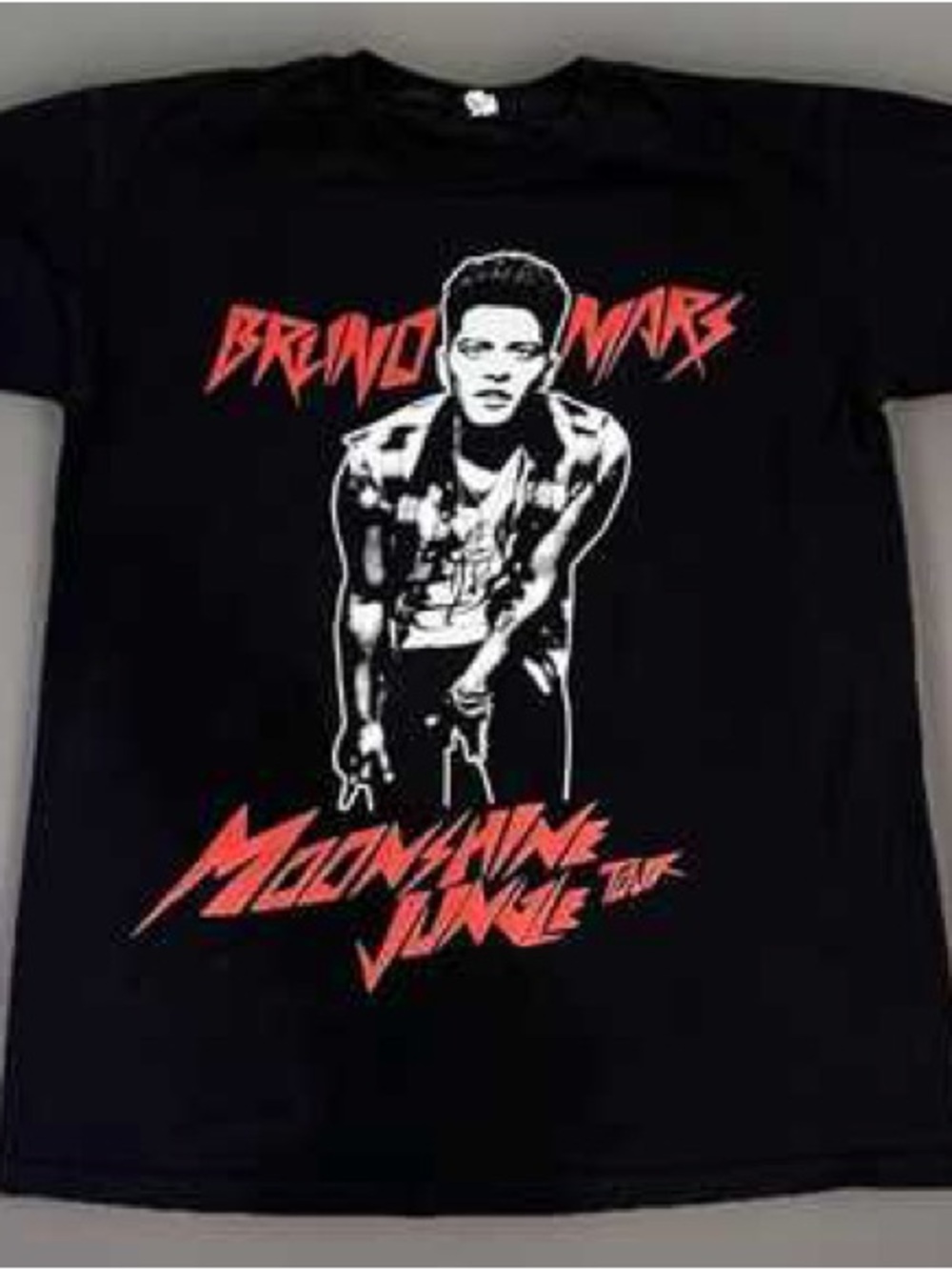 Bruno Mars Black Graphic Band Tour T-Shirt - Moonshine Jungle Tour